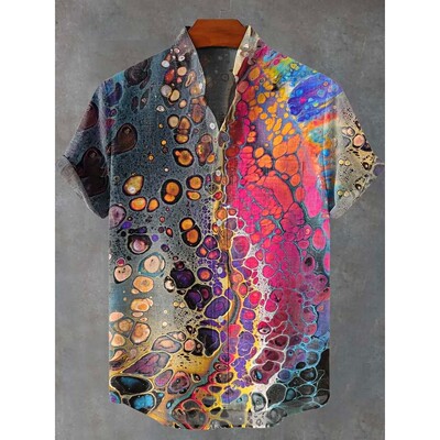 立领数码印花t恤Stand up collar digital printed thin cardigan
