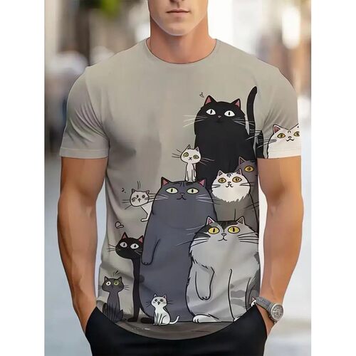圆领印花短袖T恤 Round neck printed short sleeved T-shirt men