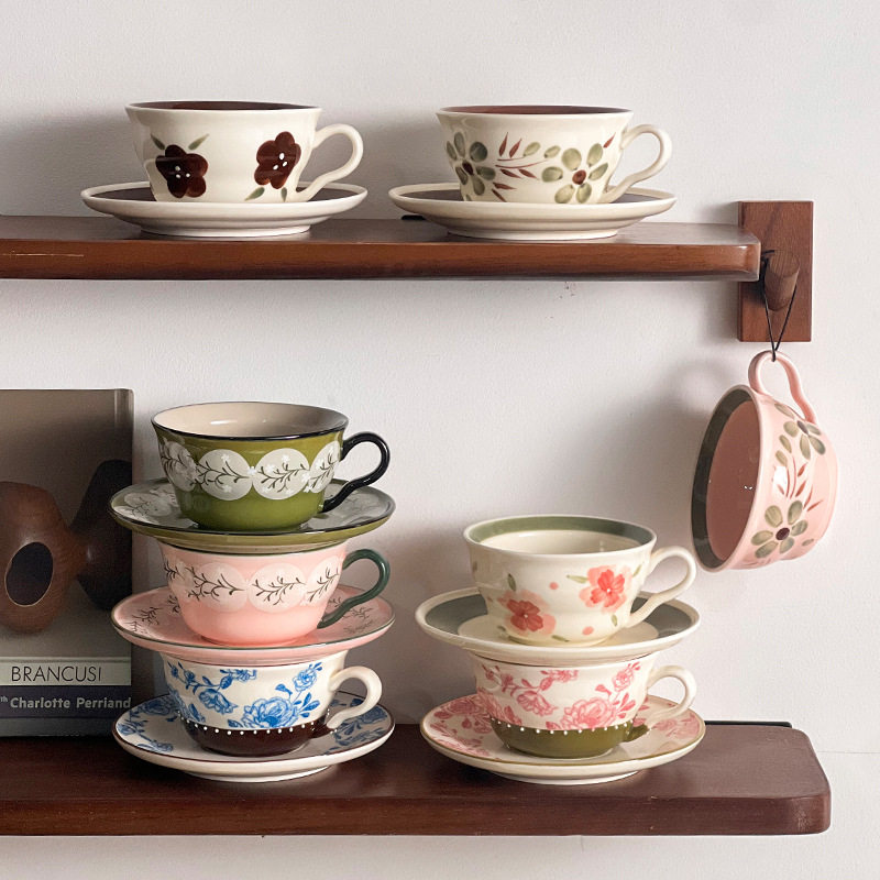Vintage中古风陶瓷咖啡杯
