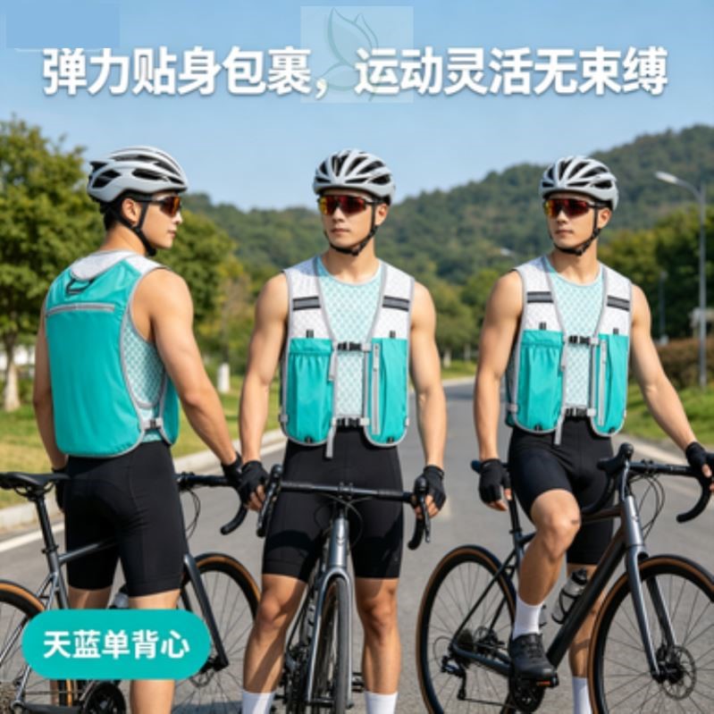 运动男女大屏手机水壶钥匙胸包透气骑行夜跑步反光马甲背心双肩包