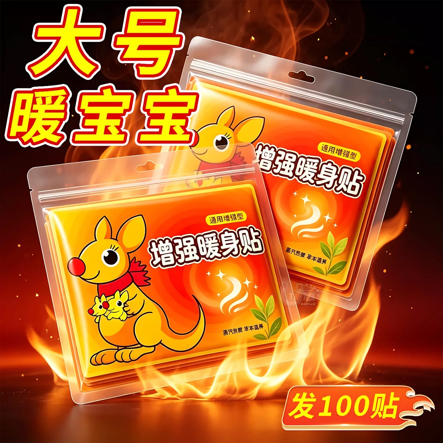 袋鼠暖宝宝贴办公自发热暖身冬天热敷帖暖贴暖宝宝暖宫贴暖身贴