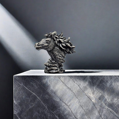 北创意复古马头摆件家居装饰书架办公室桌面摆件工艺品装饰