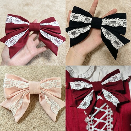 熊之lolita古早昭和蛋糕系列蝴蝶结lolita配饰别针可爱日系装饰品