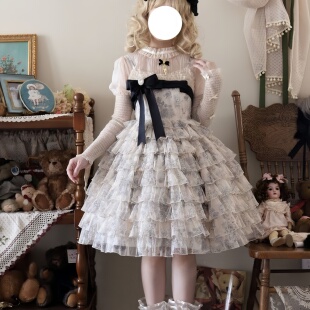 仙境游记jsk洛丽塔连衣裙lolita吊带裙蛋糕裙成人礼服仙女生日裙