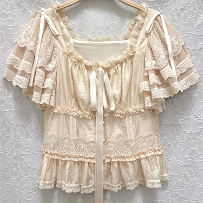 Lolita内搭蕾丝网纱优雅cla系衣