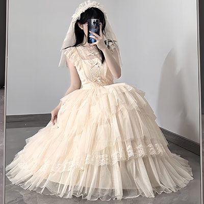 cla系洛丽塔连衣裙梦幻大摆纱裙