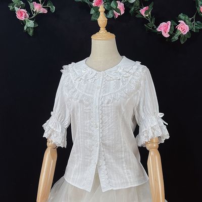 lolita内搭衬衫女短袖百搭上衣