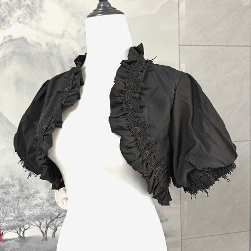 黑色Lolita坎肩外套短袖无根之水