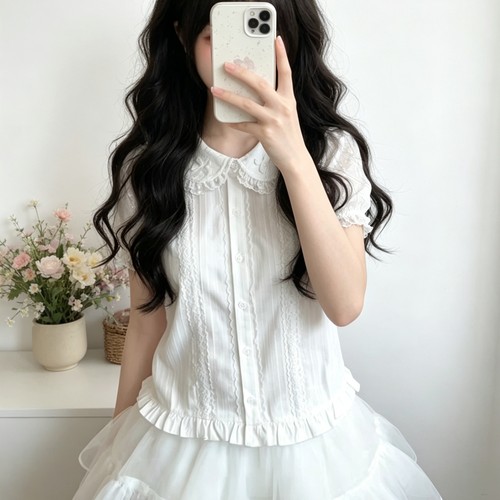 娃娃领百搭内搭Lolita洋装上衣夏
