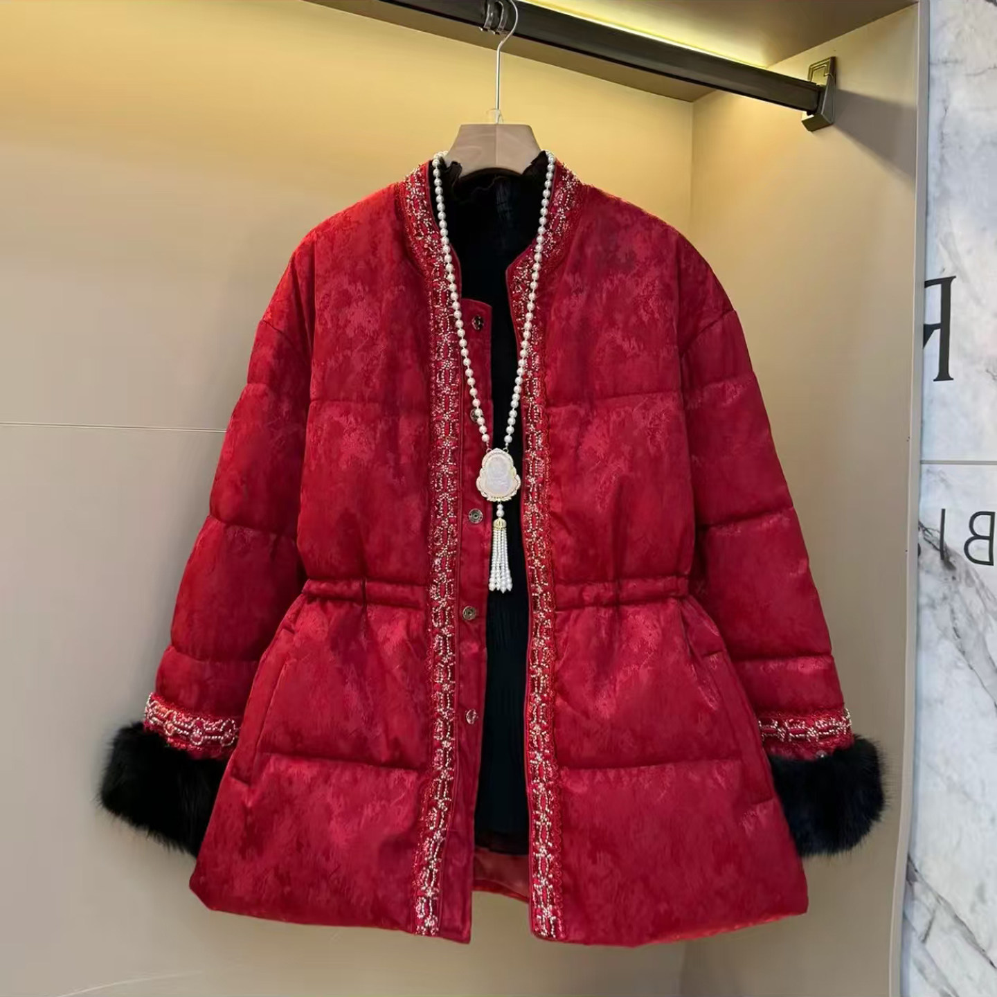 新中式国风大码女装2025冬季显瘦保暖百搭棉服外套气质中长款棉袄,女装/女士精品,大码棉服,淘宝优惠券,粉丝福利购,淘宝优惠卷