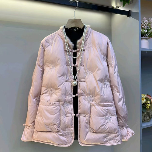 胖妹妹冬季保暖棉服外套显瘦遮肉气质外衣宽松羽绒棉填充棉袄潮