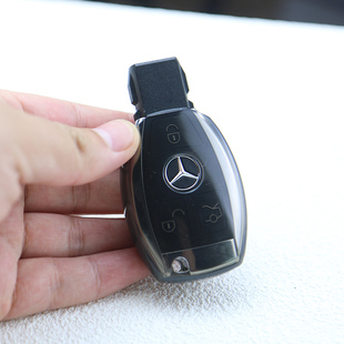适用奔驰车钥匙套e300l包glbC260L扣gleC200L壳C级cla高档E级男女