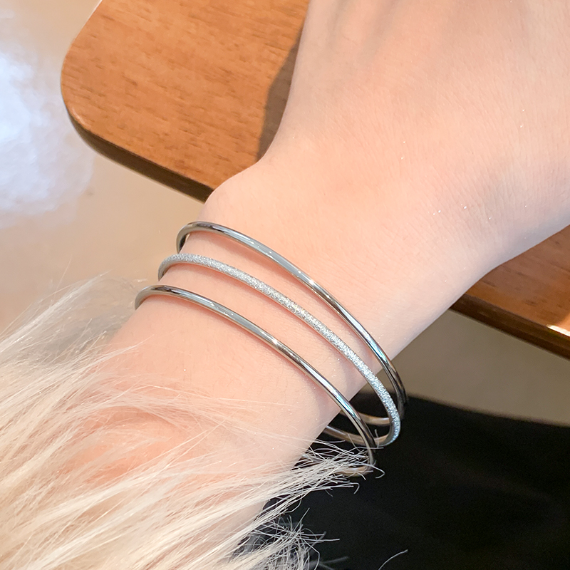 三生三世钛钢手镯女简约韩系百搭