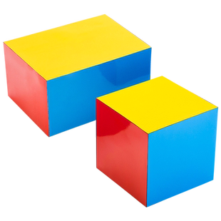 正方体长方体数学教具模型小学五年级可拆卸展开图棱长与表面积计算演示器搭建拼接框架磁性立体几何套装学具