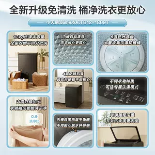 小天鹅波轮洗衣机10KG全自动家用出租房除螨1.15超净洗TB10V27T