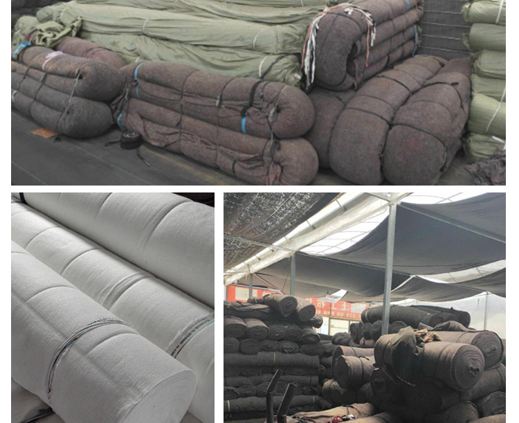 新工布毛b毡大棚保温棉被公路养护保湿毯布家具包装树木防寒防水