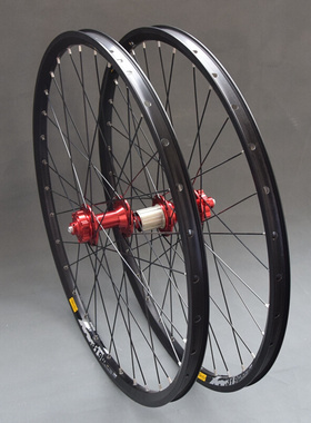 极速销乔绅轮组4581花鼓 轮组 B山地26寸自行车轮组 登山自行车碟