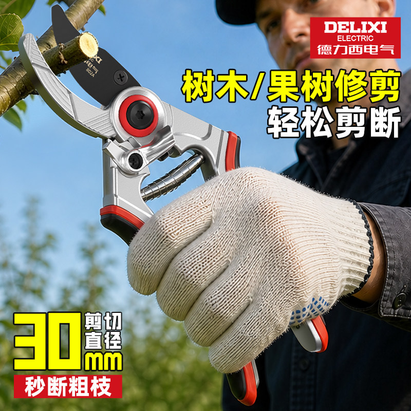 德力西电气剪树枝专用剪刀修枝剪图片