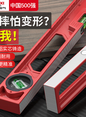 德力西电气高精度水平尺小型带磁强磁多功能实心铸铝抗摔水平仪