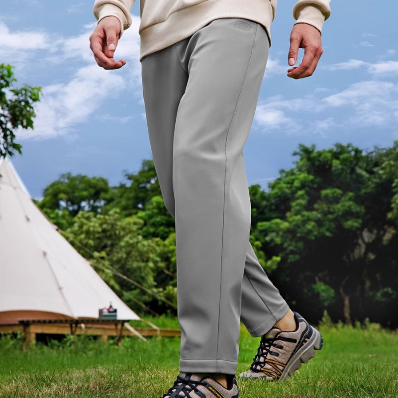 斯凯奇男士户外梭织长裤宽松舒适秋季新品工装风弹力腰带L424M048