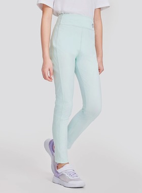 Skechers斯凯奇女童弹力紧身裤夏季户外凉感运动瑜伽裤子P224G056