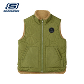 Skechers斯凯奇男孩男童梭织裥棉马甲 L421B083 WOVENQUILTEDVEST