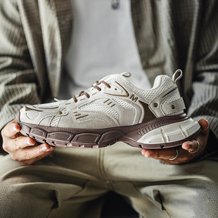 MRA拼色复古老爹鞋男鞋2025新款厚底增高运动休闲鞋百搭潮鞋子冬