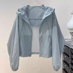 2025夏季 連帽輕薄防曬衣女寬松顯瘦時(shí)尚 洋氣防曬服開衫 短外套 新款