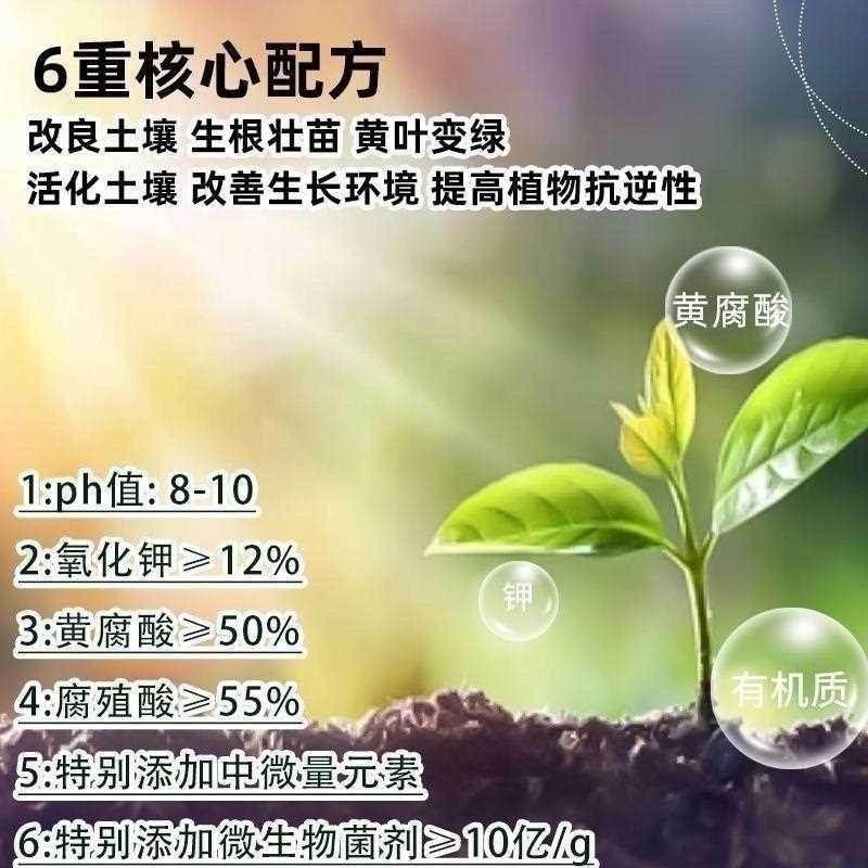 矿源黄腐酸钾原粉新疆腐植酸叶面肥料有机肥生根壮苗水溶农用正品