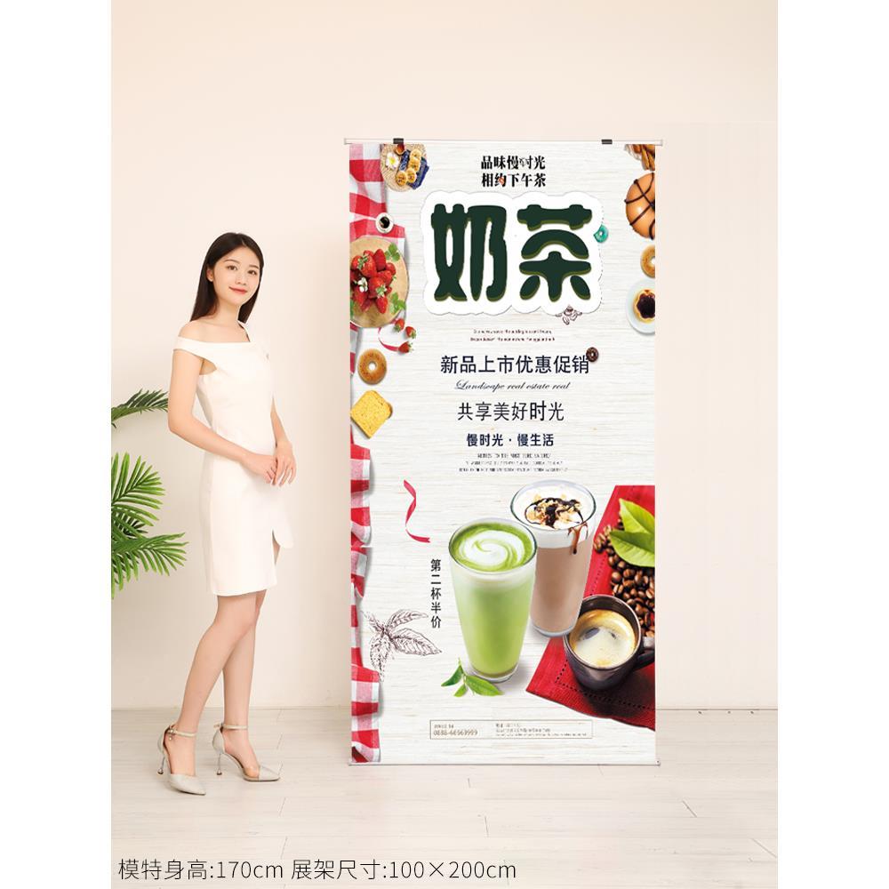 L型展示架挂画架立式落地式X展架易拉宝海报制作展会宣传广告架子