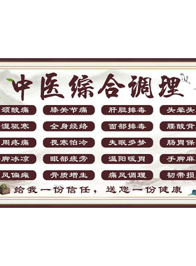 中医综合调理内科外科男科妇科儿科宣传海报理疗馆中医综合调理图