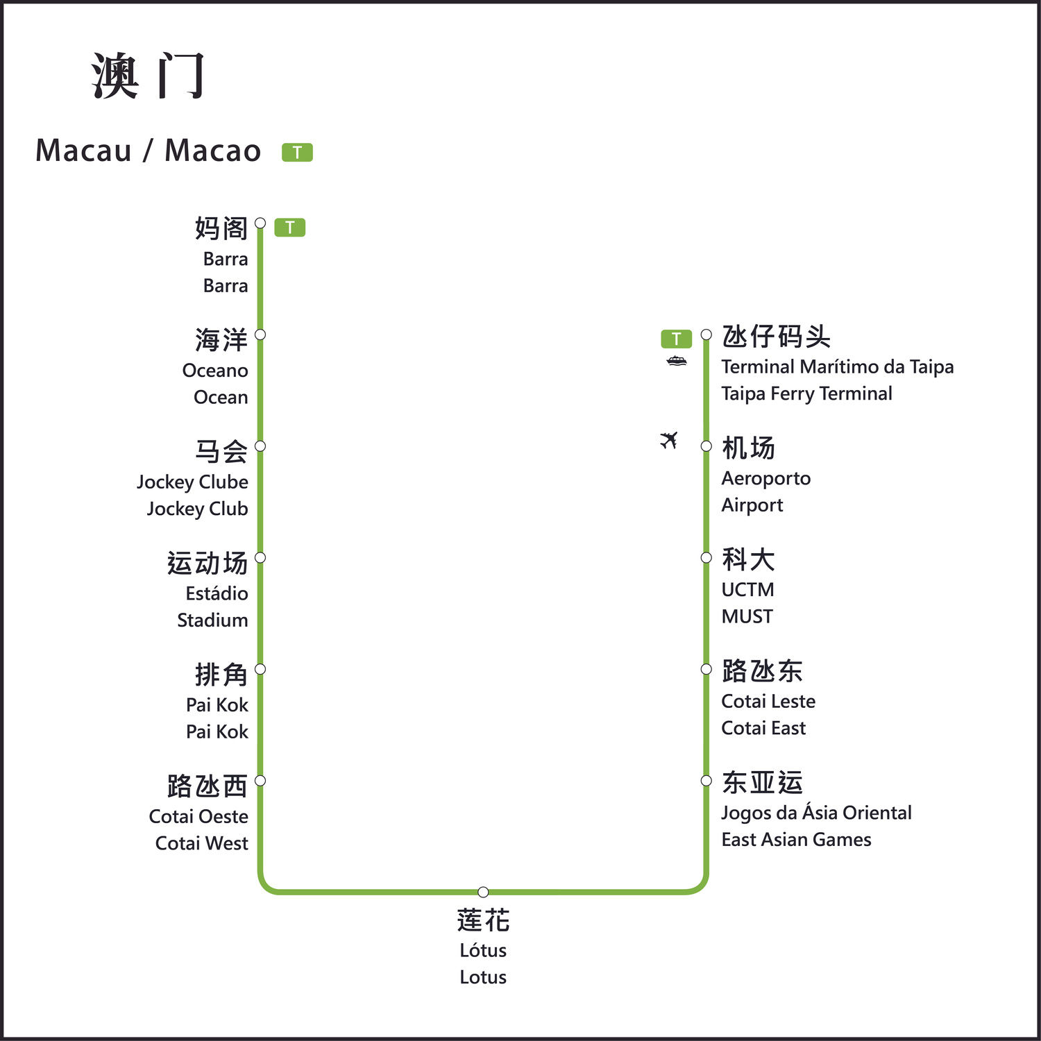 2024新版澳门地铁线路图交通出行图挂图规划图示意图墙贴海报纸