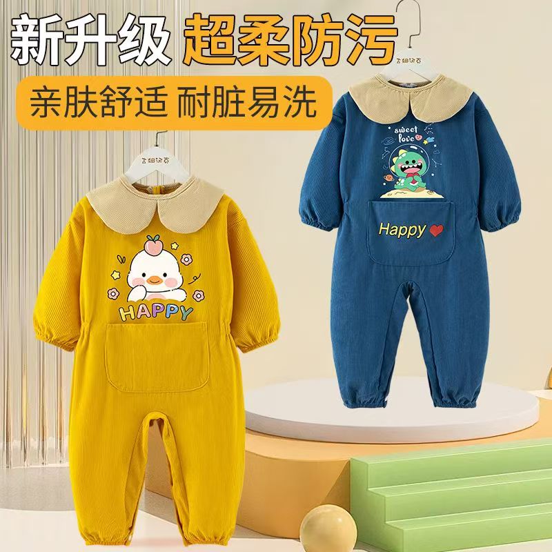 连体罩衣宝宝婴儿冬季爬爬服