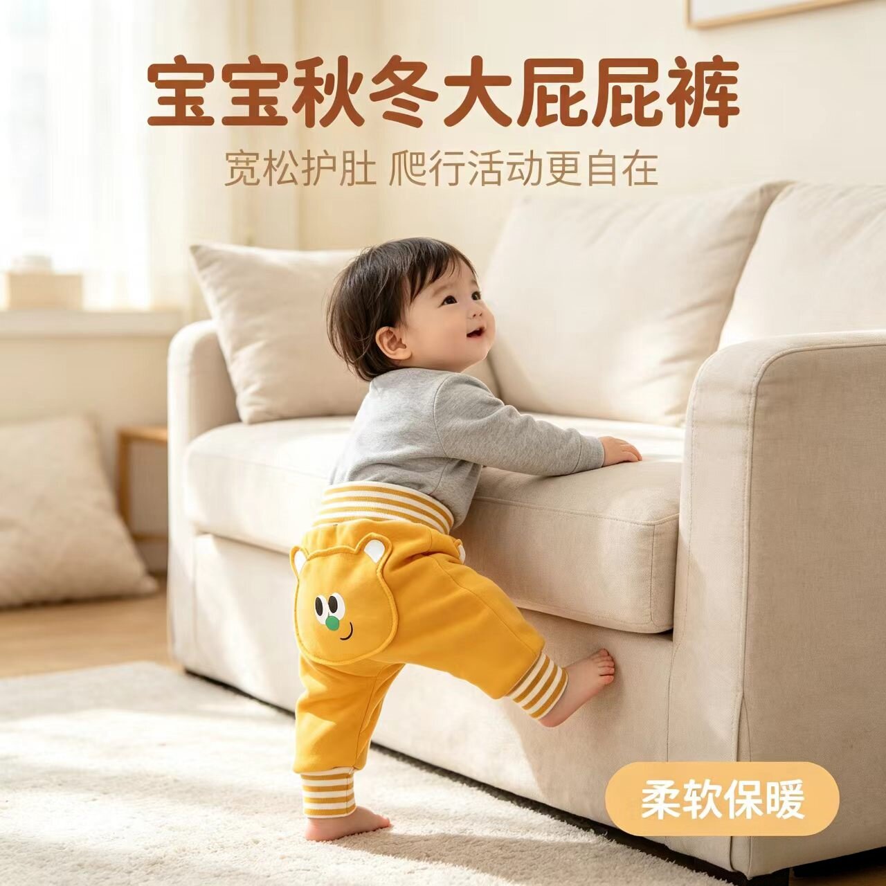 童装裤子儿童秋装2026大PP裤薄绒