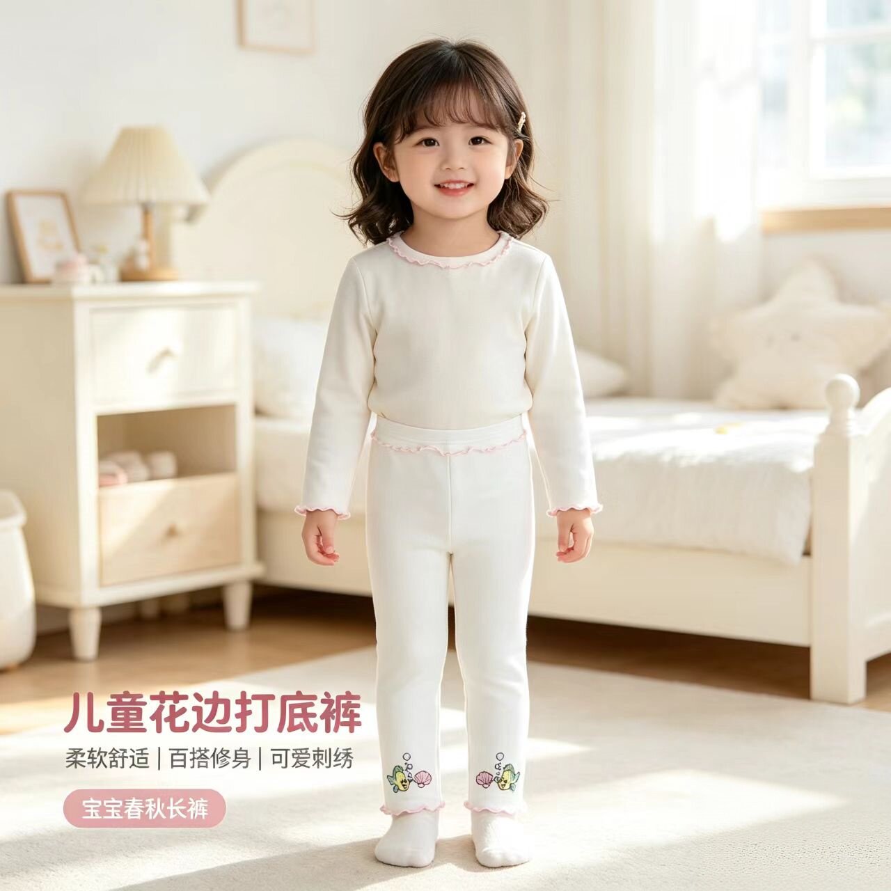 2026秋季新款女童条纹打底裤