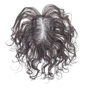 假发片女头顶补发真人发丝轻薄蓬松自然瑞士网无痕补发刘海卷发片