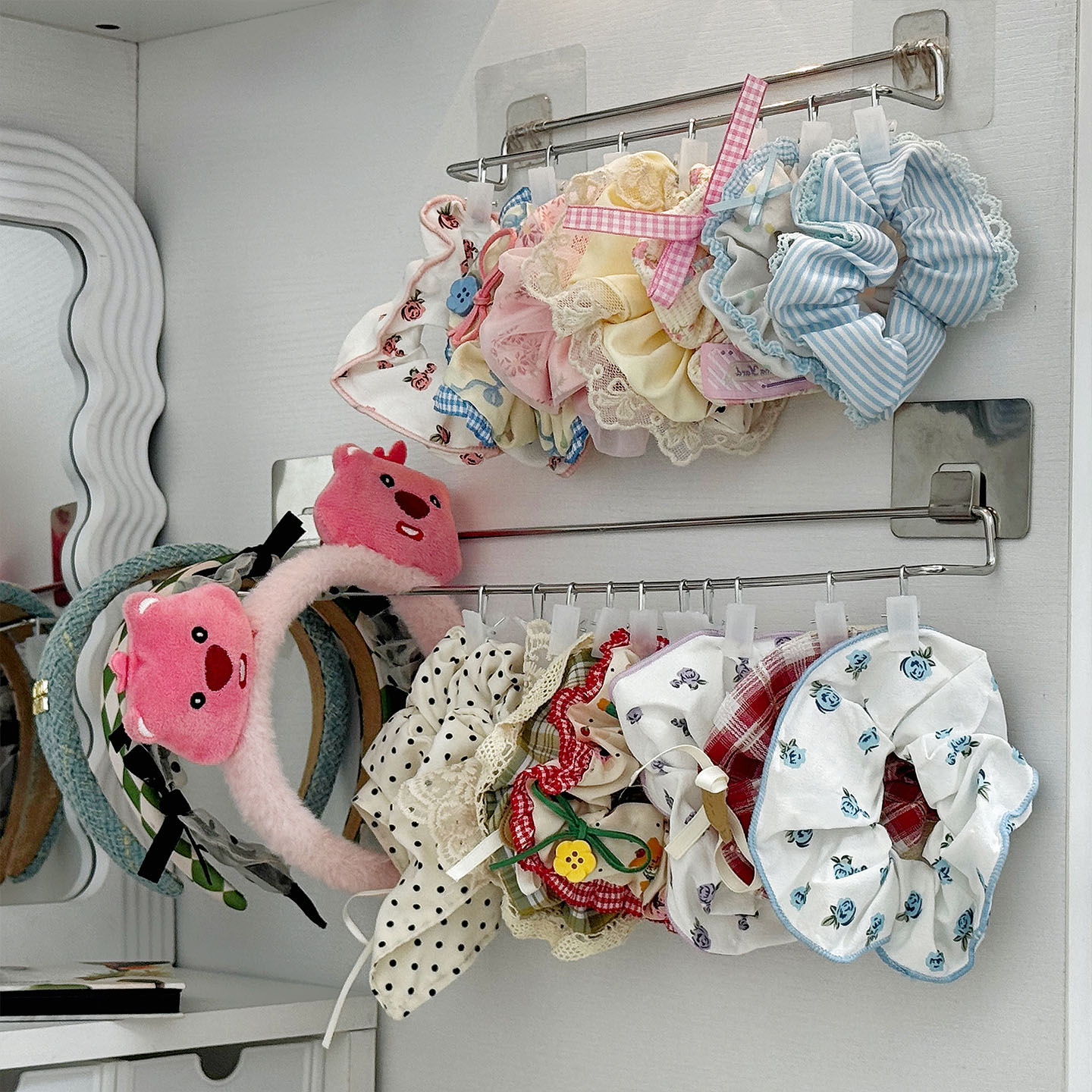 新款大肠发圈收纳神器壁挂置物架