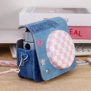 拍立得牛仔相机包适用SQ1 40可放入透明壳帆布包可斜挎可放相片