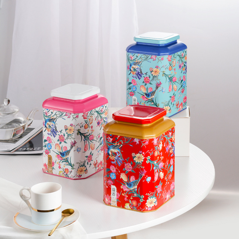 现货金属铁罐福鼎白茶茶叶罐金属普洱茶叶铁盒密封铁罐