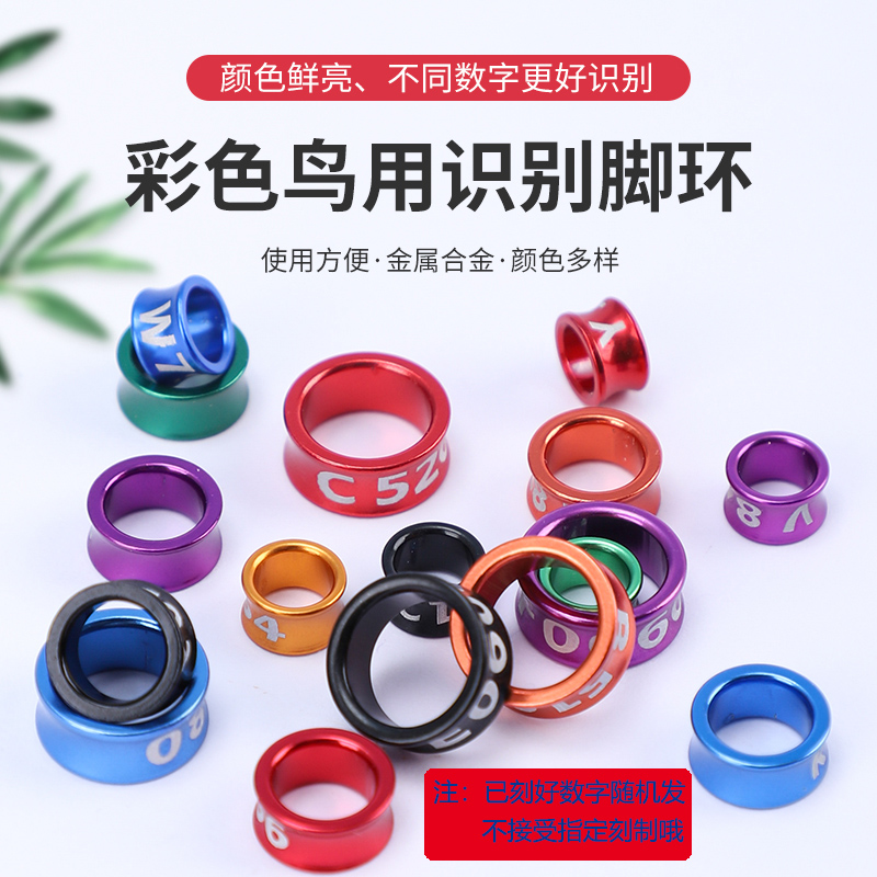 虎皮玄凤鹦鹉脚环电镀合金闭口环