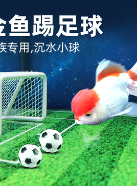 金鱼沉水足球逗鱼神器玩具装饰品水族箱训练适用水球鱼缸造景摆件