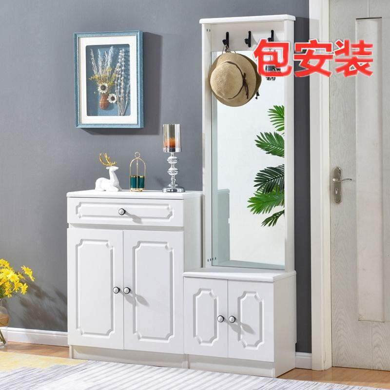 包安装鞋柜家用门口带挂衣架镜子现代简约门厅柜衣帽柜组合储物柜,住宅家具,鞋柜,淘宝优惠券,粉丝福利购,淘宝优惠卷