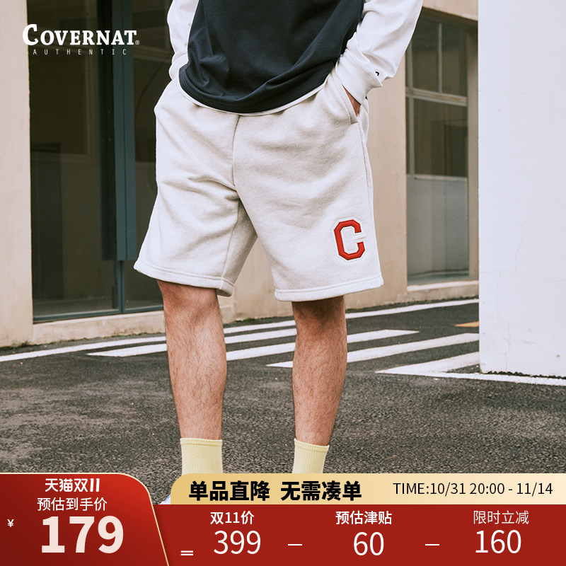 Covernat韩国潮牌运动短裤情侣款休闲百搭时尚C字母宽松夏季显瘦