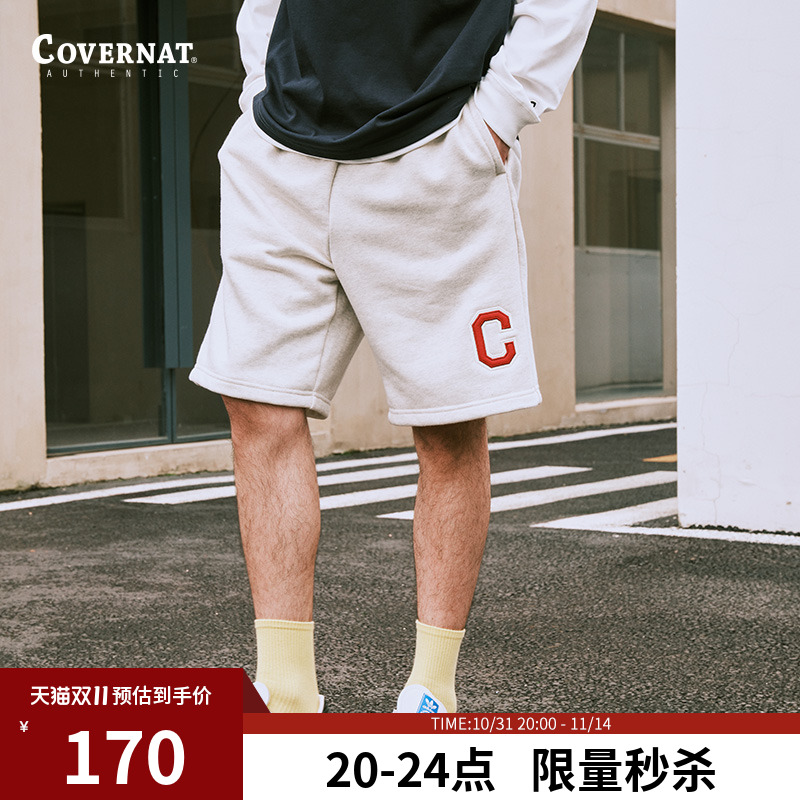Covernat韩国潮牌运动短裤情侣款休闲百搭时尚C字母宽松夏季显瘦