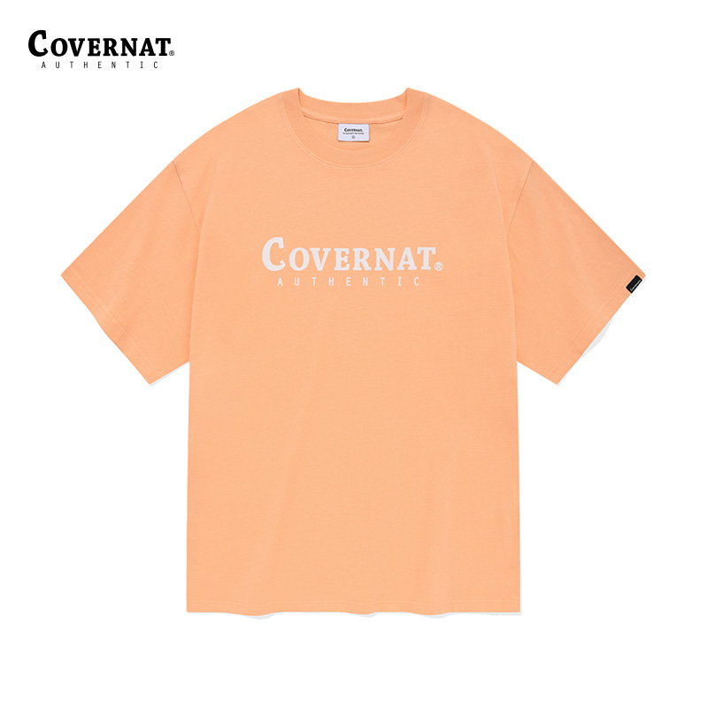 covernat韩国潮牌Authentic标志简约时尚短袖男女同款纯棉T恤