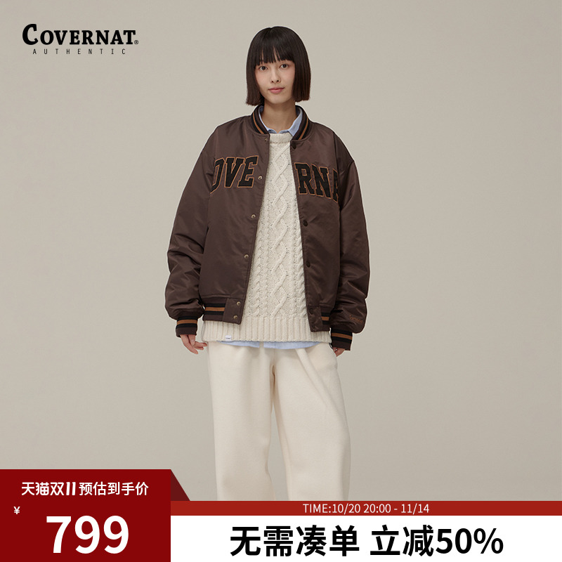 秋季贴布绣夹克外套covernat宽松