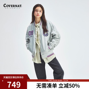 潮酷时尚 1夹克男女情侣同款 外套春秋宽松 covernat韩国潮牌经典