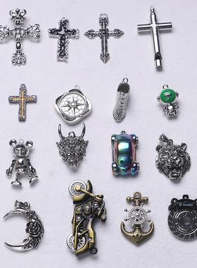 个性小众创意恐龙风车小熊合金吊坠时尚街头嘻哈项链配色吊坠