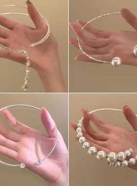 choker项圈轻奢小众高级锆石水滴项链女款精致新款颈链锁骨链配饰