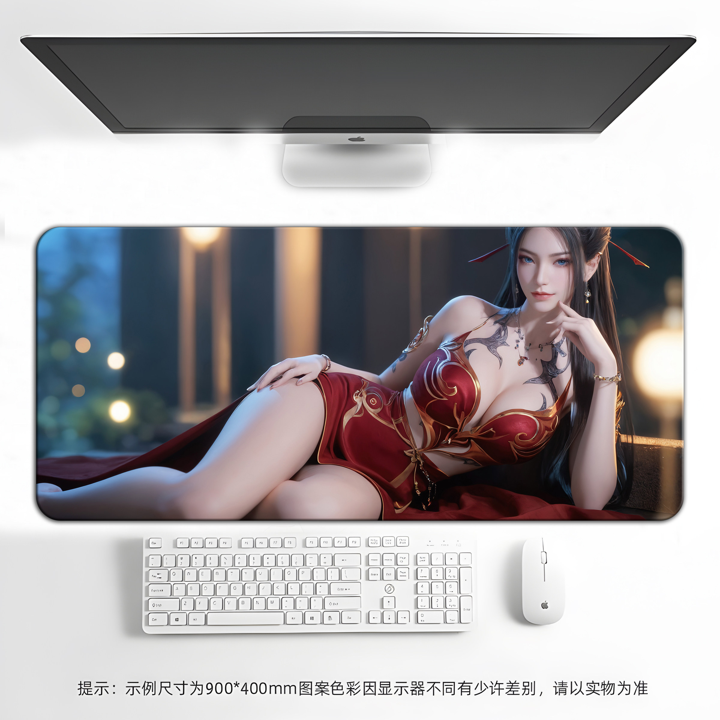 天行九歌焰灵姬鼠标垫动漫游戏禁欲电竞超大号电脑键盘垫办公鼠垫